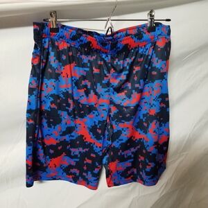 Athletic Works Red and Blue Camo Board Shorts